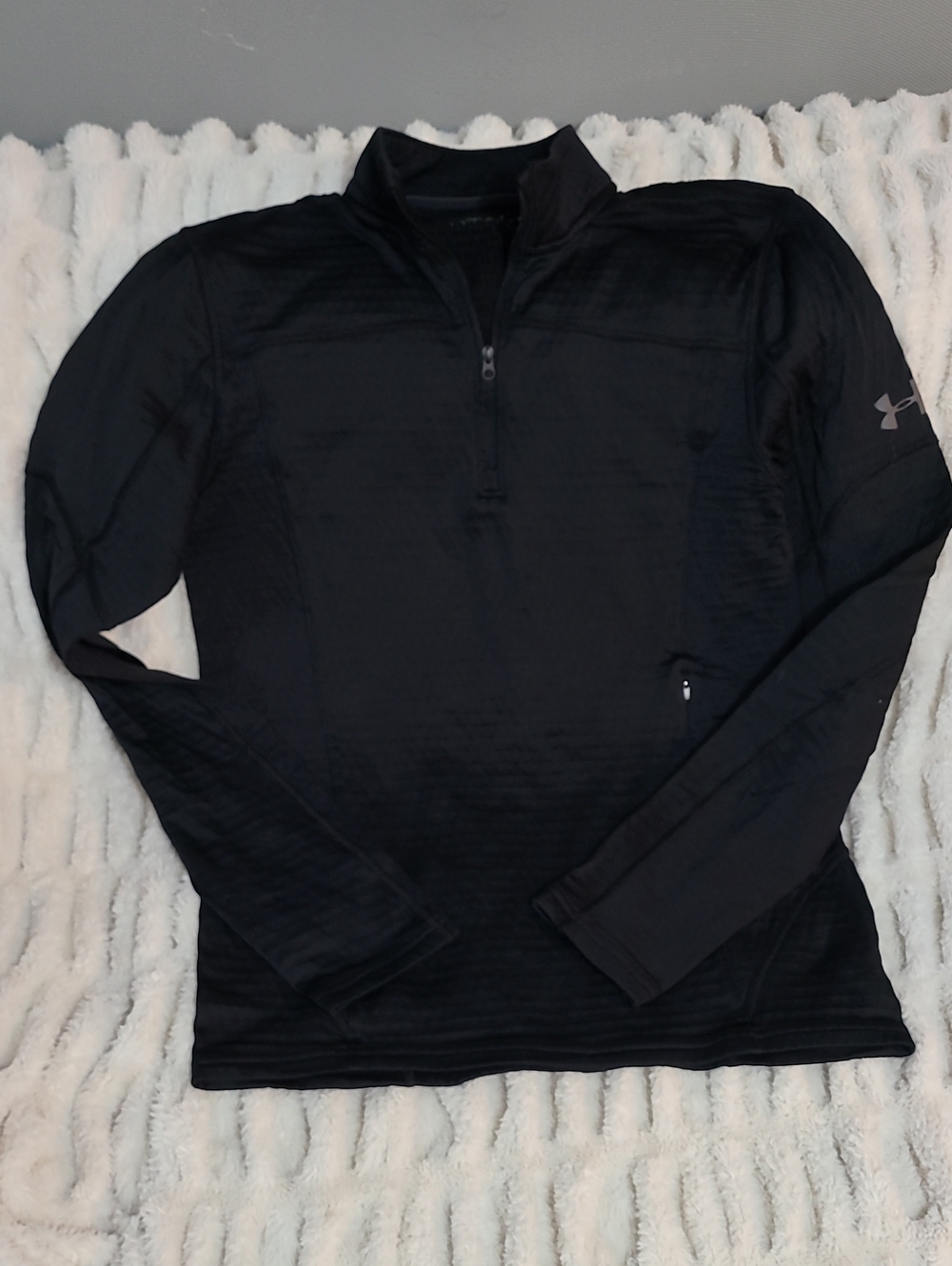 Under Armour Black Cold Gear Quarter-Zip Performance Jacket